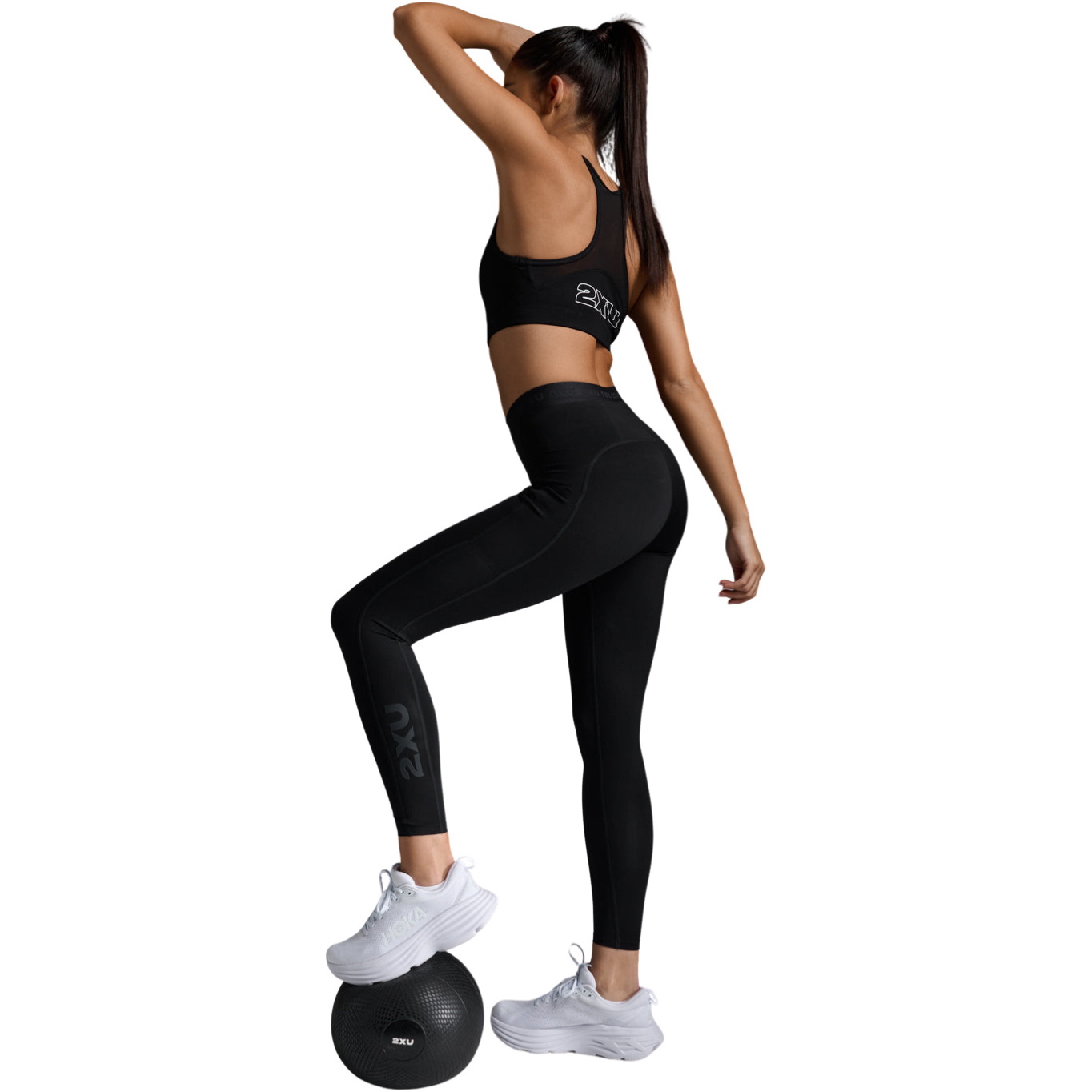 2026 2XU Womens Form Stash Hi-Rise Comp Tights WA6874B - Black / Black